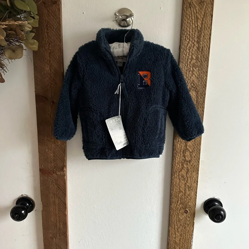 New RARE Bucknell Bison University 6-12 M Baby Fleece Zip Jacket Garb Team 96